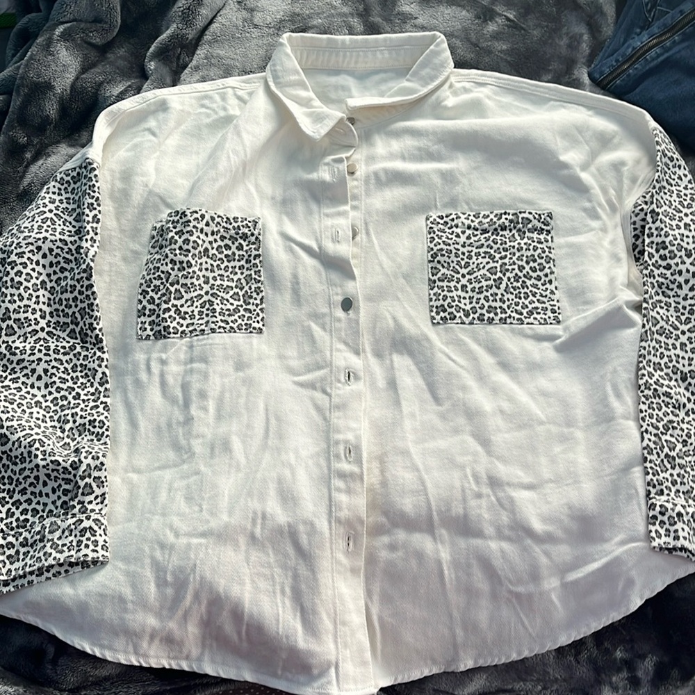 Animal print Jean jacket